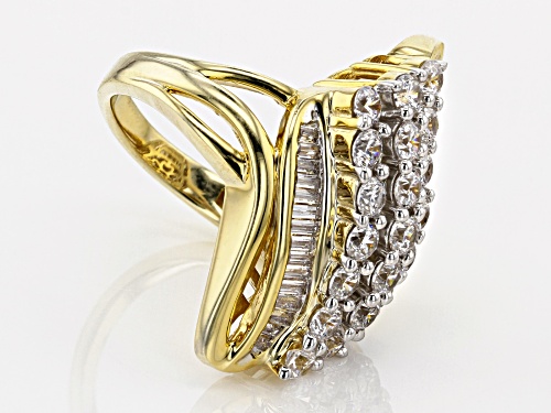 Bella Luce ® 5.31ctw White Diamond Simulant Eterno ™ Yellow Ring (3.46ctw Dew) - Size 5