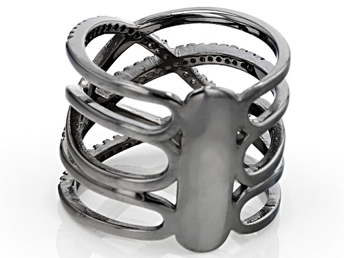 Bella Luce ® .69ctw Black Rhodium Over Sterling Silver Ring (.34ctw Dew) - Size 6