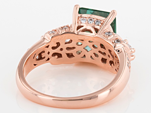 Bella Luce®5.12ctw Caribbean Green™ Lab Created Spinel And White Diamond Simulant Eterno ™ Rose Ring - Size 12