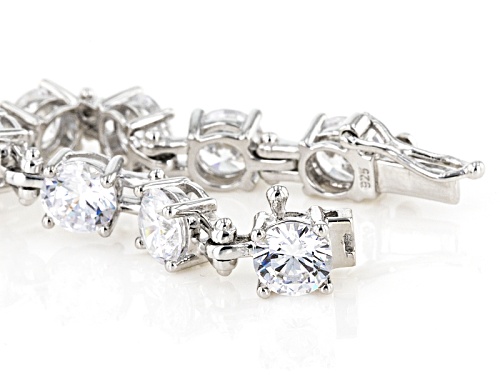 Bella Luce ® 24.31ctw White Diamond Simulant Rhodium Over Sterling Silver Bracelet (14.28ctw Dew) - Size 7.25