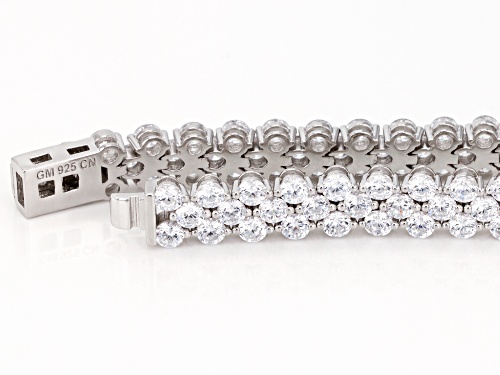 Bella Luce® 25.32ctw Rhodium Over Sterling Silver Bracelet (15.46ctw DEW) - Size 7.25