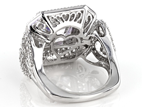 Bella Luce ® 13.52CTW White Diamond Simulant Rhodium Over Sterling Silver Ring (8.72CTW DEW) - Size 5