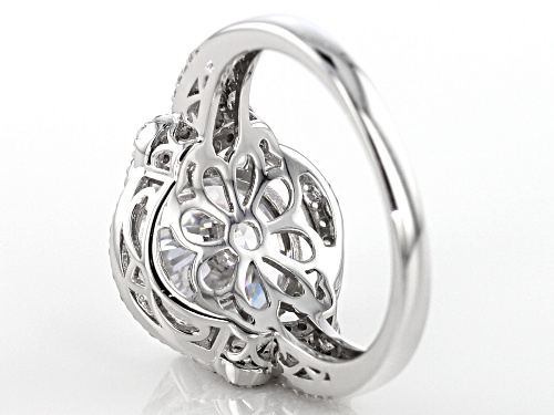 Bella Luce ® 8.24CTW White Diamond Simulant Rhodium Over Sterling Silver Ring - Size 7