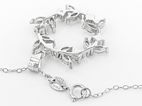 Bella Luce ® 1.86CTW White Diamond Simulant Rhodium Over Sterling Silver Pendant With Chain