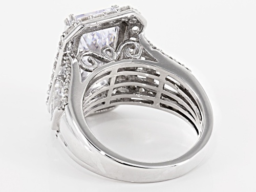 Bella Luce ® 14.38CTW White Diamond Simulant Rhodium Over Sterling Silver Ring - Size 7