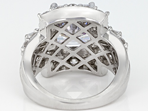 Bella Luce ® 12.37CTW White Diamond Simulant Rhodium Over Sterling Silver Ring - Size 10
