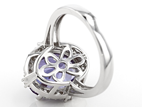 Bella Luce ® Lab Created Color Change Sapphire & White Diamond Simulant Rhodium Over Silver Ring - Size 10