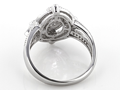 Bella Luce ® .71CTW White Diamond Simulant Rhodium Over Sterling Silver Ring (0.44CTW DEW) - Size 5