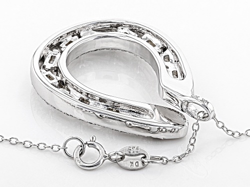 Bella Luce ® 2.99CTW White Diamond Simulant Rhodium Over Silver Pendant With Chain