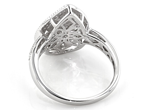 Bella Luce ® 0.42CTW White Diamond Simulant Rhodium Over Sterling Silver Ring (0.23CTW DEW) - Size 7