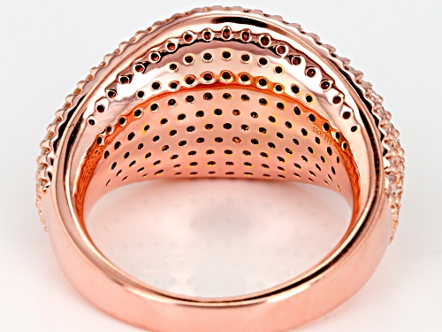 Bella Luce ® 3.40CTW Mocha & White Diamond Simulants Eterno ™ Rose Gold Ring (1.79CTW DEW) - Size 6