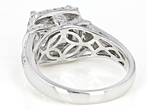 Bella Luce ® 5.48CTW White Diamond Simulant Rhodium Over Silver Ring (3.67CTW DEW) - Size 7
