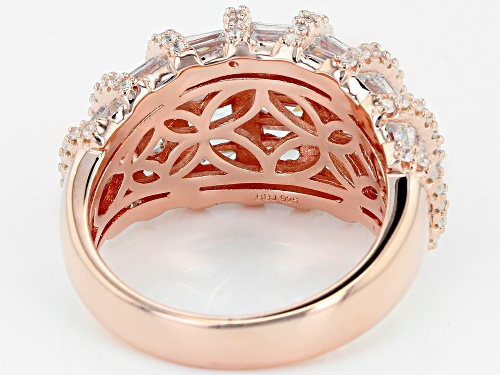 Bella Luce ® 2.69CTW White Diamond Simulant Eterno ™ Rose Gold Over Silver Ring (2.69CTW DEW) - Size 8