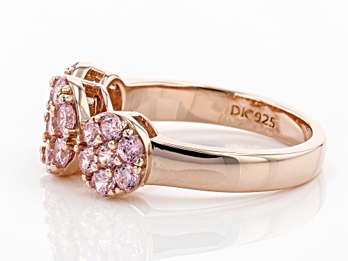 Bella Luce ® Pink Diamond Simulant Eterno ™ Rose Gold Over Sterling Silver Ring (0.84CTW DEW) - Size 8