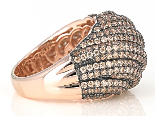 Bella Luce ® 5.67CTW Champange Diamond Simulant Eterno ™ Rose Gold Over Silver Ring (2.51CTW DEW) - Size 7