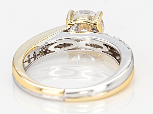 Bella Luce ® 2.37CTW White Diamond Simulant Eterno ™ Yellow & Rhodium Over Silver Ring - Size 11