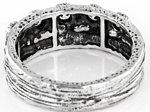 Bella Luce ® 0.48CTW White Diamond Simulant Rhodium Over Sterling Silver Ring (0.30CTW DEW) - Size 7