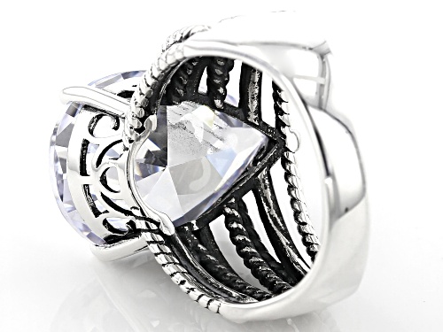 Bella Luce ® 18.84CTW White Diamond Simulant Rhodium Over Sterling Silver Ring - Size 11