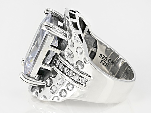 Bella Luce ® 13.92CTW White Diamond Simulant Rhodium Over Silver Ring (8.66CTW DEW) - Size 7