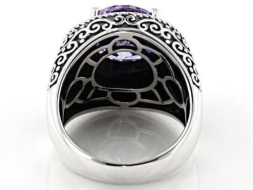 Bella Luce  7.93CTW Lavender Diamond Simulant Rhodium Over Sterling Silver Ring - Size 5
