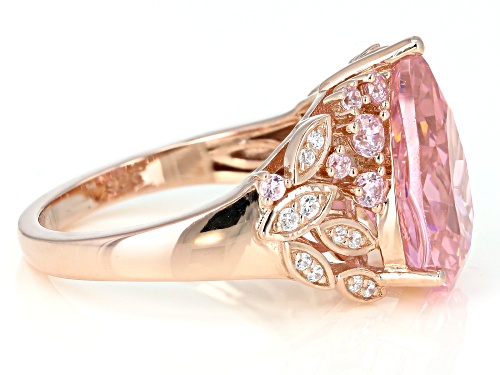 Bella Luce (R) 9.64ctw Pink and White Diamond Simulants Eterno (TM) Rose Ring (3.92ctw DEW) - Size 10
