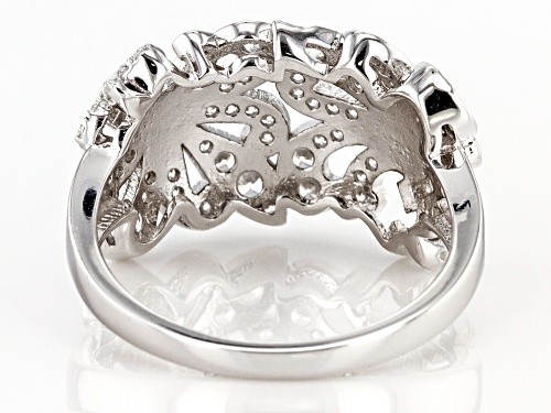 Bella Luce ® 1.10ctw Rhodium Over Sterling Silver Ring (0.52ctw DEW) - Size 7