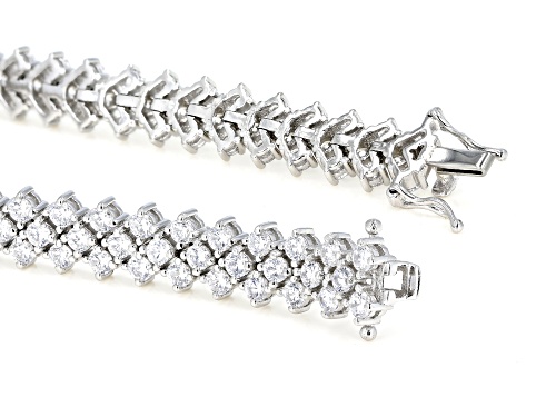 Bella Luce ® 17.70ctw White Diamond Simulant Rhodium Over Silver Tennis Bracelet - Size 8
