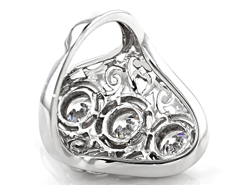 Bella Luce ® 2.52ctw Rhodium Over Sterling Silver 3 Stone Filagree Ring (1.38ctw DEW) - Size 6