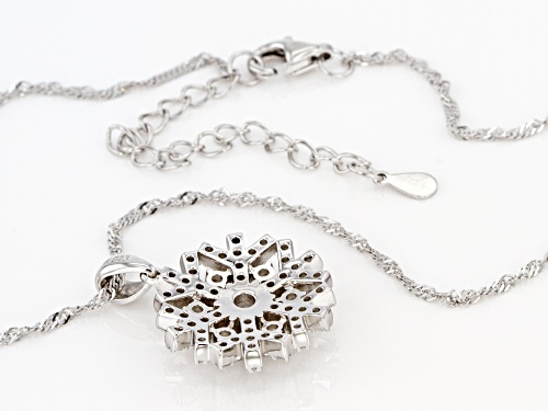 Bella Luce ® 2.99ctw Rhodium Over Sterling Silver Snowflake Pendant With Chain (1.54ctw DEW)