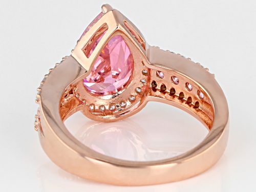 Bella Luce ® 6.13ctw Pink and White Diamond Simulants Eterno ™ Rose Ring (3.71ctw DEW) - Size 10