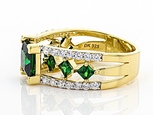 Bella Luce ® 5.29ctw Emerald and White Diamond Simulants Eterno ™ Yellow Ring (3.46ctw DEW) - Size 8