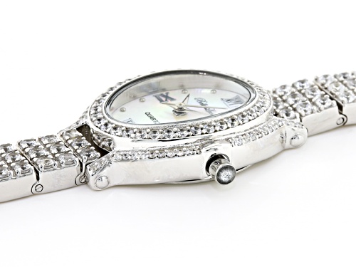 Bella Luce® Ladies Round Mop Sterling Silver Watch