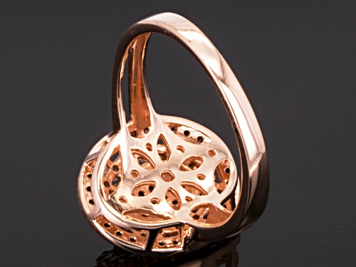 Bella Luce ® .90ctw Mocha & White Diamond Simulant Eterno ™ Rose Ring (.51ctw Dew) - Size 8