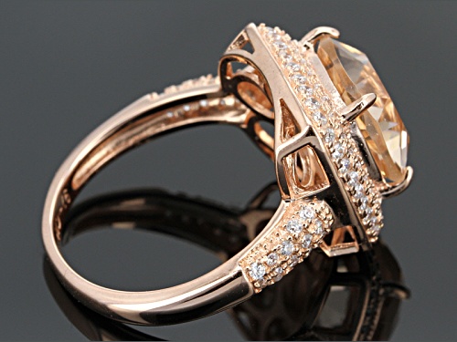 Bella Luce ® 4.10ctw Morganite Simulant & Diamond Simulant Eterno ™ Rose Ring - Size 10