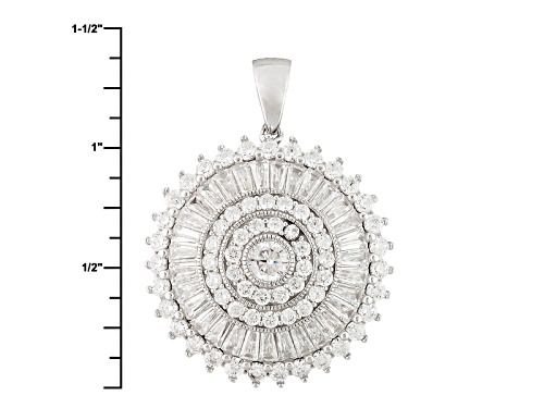 Bella Luce ® 8.00ctw Rhodium Over Sterling Silver Pendant With 18 Inch Chain (4.57ctw Dew)
