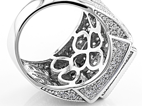 Bella Luce ® 5.21ctw Rhodium Over Sterling Silver Ring (3.17ctw Dew) - Size 5