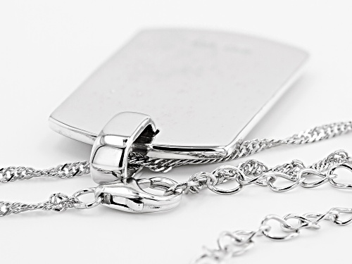 Bella Luce ® 0.37ctw Black Diamond Simulant Rhodium Over Silver Men's Pendant With Chain