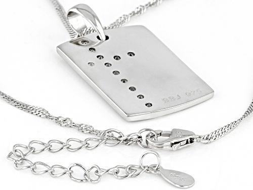 Bella Luce ® 1.32ctw Rhodium Over Sterling Silver Men's Pendant With Chain (0.72ctw DEW)