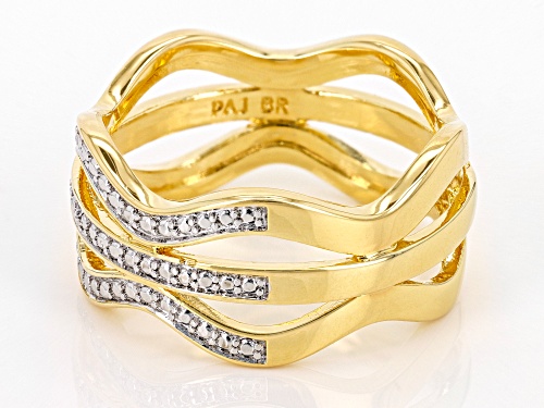 Emulous™ Round White Diamond Accent 14k Yellow Gold Over Bronze Band Ring - Size 5