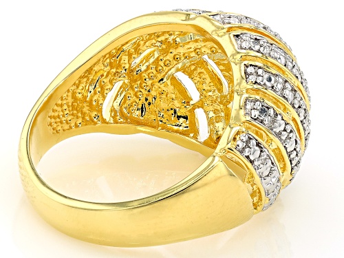 Emulous™ Round White Diamond Accent 14k Yellow Gold Over Brass Dome Ring - Size 6