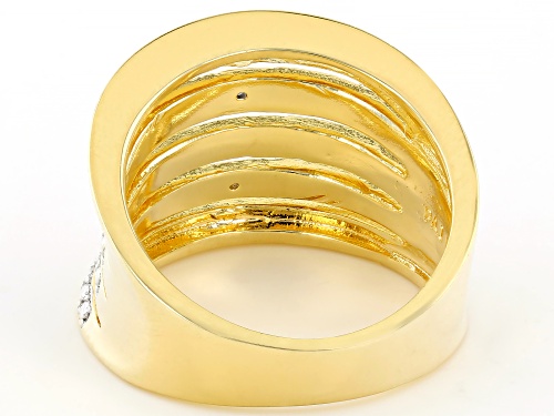 Emulous™ White Diamond Accent 14k Yellow Gold Over Brass Wide Band Ring - Size 6