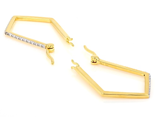 Emulous™ Round White Diamond Accent Gold Plated Set of 2 Hoop Earrings