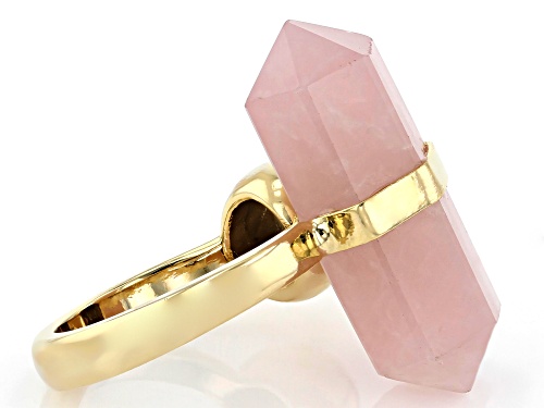 Artisan Collection Of Brazil™ Rose Quartz 18K Yellow Gold Over Brass Ring - Size 8