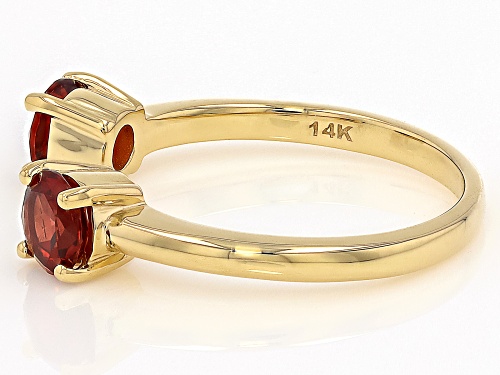 1.00ctw Vermelho Garnet™ 14K Yellow Gold Cuff Ring - Size 9