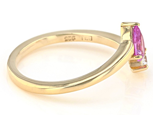 Bella Luce ® 0.60ctw Lab Created Pink Sapphire And White Diamond Simulant Eterno™ Yellow Ring - Size 8