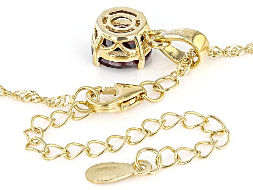 2.15ct Vermelho Garnet™ 18k Yellow Gold Over Silver January Birthstone Pendant With Chain