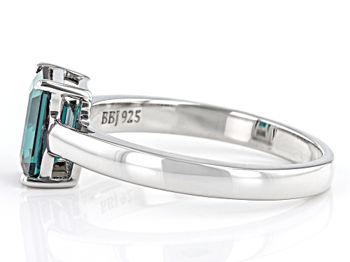 1.70ct Lab Created Alexandrite Rhodium Over Sterling Silver June Birthstone Ring - Size 7