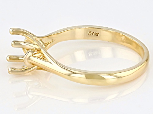 14K Yellow Gold 8x6mm Oval Solitaire Ring Casting