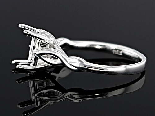 Sterling Silver 8x6mm Emerald Cut Solitaire Ring Casting