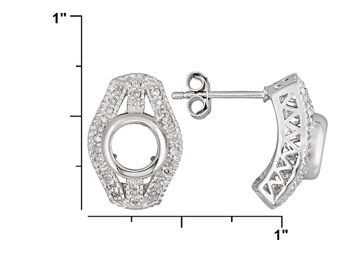 Gemgroove Sentiments™ S/S 6mm Rd W/.30ctw White Diamond Semi Mount Earrings